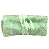 Green Flower Jewelry Roll