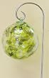 Lime Green and Green Hand-blown Glass Suncatcher Gazing Globe with Shepherds Hook (6 inch)