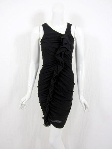 Jean Paul Gaultier womens nero ruffled dress 