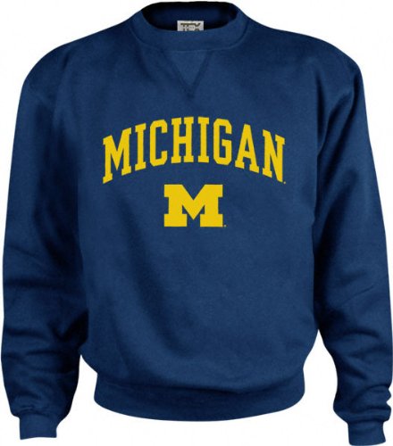 Michigan Wolverines Navy Perennial Crewneck Sweatshirt
