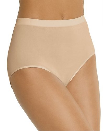 Bali Women's 3-Pack Solid Microfiber Full Brief Panty,P2H-3 Light Beige,7