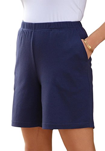 Roamans Women's Plus Size Soft Knit Shorts