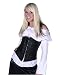 Black Leather Victorian Vintage Shaper Corset Boned Lace Up Waist Cincher Dresses LVG0894