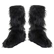 Child Black Furry Boot Covers