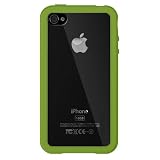 XtremeMac iPhone 4G用 透明プラスチックとカラー成型シリコンの組み合わせ グリーン マイクロシールドシリーズ アクセント IPP-MA4-53