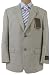 Tasso Elba Mens 2 Button Light Gray Wool Sport Coat / Blazer / Jacket - Size 44L