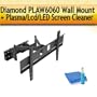 Diamond PLAW6060 Articulating Wall Mount (37" to 61") For Samsung UN46C5000 UN46C6300 UN46C6800 UN46C7000 UN46C8000 + Plasma/Lcd/LED Screen Cleaner