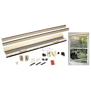 Almond Retractable Window Screen, 31"