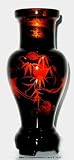 Lacquerware - 9 x 3 Bamboo and Crane Vase - LVC1