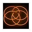 50 22" Orange Glow Necklaces, High Intensity Formula