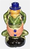 Ceramic Candlestick - Frog with Pink Vest