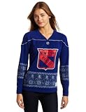 NHL Women's New York Rangers Fair Isle Fashion Jersey (Blue, Medium)