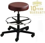 Rhino Hand Activated Mid-Height Stool with Upholstered Seat