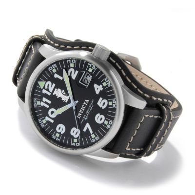 Invicta Men's I Force Military Lagarto Style Leather Strap Watch