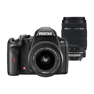 Pentax K-r 12.4 MP Digital SLR Camera with 3.0-Inch LCD and 18-55mm f/3.5-5.6 and 55-300mm f/4-5.8 Lenses (Black)
