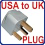 HQRP International USA to UK British Grounded Travel Plug Adapter
