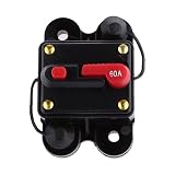 【ノーブランド品】12V-24V　インライン　オート　防水　回路ブレーカ　 60 AMP　手動リセット　スイッチ