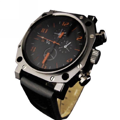 6sense Unique Men Pu Strap Sport Watch Wrist Watches