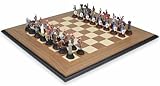 Hand Painted Metal Crusades Theme Chess Set Deluxe Package Hand Painted Metal Crusades Theme Chess Set Deluxe Package