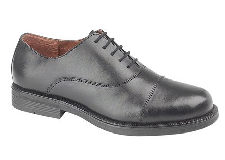 Mens Capped Oxford Cadet Shoe - Black - size UK Mens Size 10