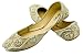 FREE ANKLET with Starlite Ladies / women Beaded & Diamante White Leather Khussa Fashion Shoes / Pumps
