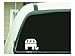GOP Elephant - (White Vinly Decal)