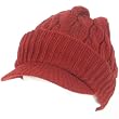 New Chunky Cable Knit Skull NewsBoy Cabby Hat Cap Medium Large Brick