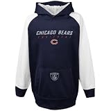 Youth Chicago Bears Raglan Poly Hooded Sweatshirt - M 10-12
