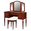 Warm Vanity & Bench - Cherry