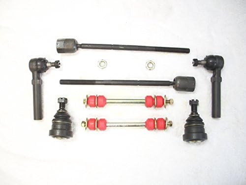 2 Inner Tie Rod Ends, 2 Outer Tie Rod Ends, 2 Lower Ball Joints, 2 Sway Bar Links
