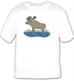 T-shirt with moose, bull, animal