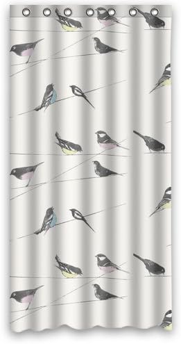 Birds Pillow Talk Waterproof Bathroom Custom Shower Curtain 36"(w) x 72"(h) Inches(100% Polyester)