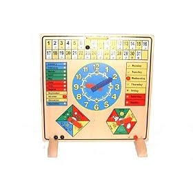 Wooden Calendar & Clock- Bigjigs Toys