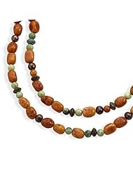 Sterling Silver 17 + 2 Inch Extension Brown Pearl and Multistone Necklace