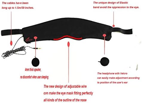 Sleep Mask with Headphone by SkyinEye Mask with Embedded Ultra Thin Headphones,Pure Cotton,Very Comfortable