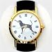 Black and Tan Coonhound Watch - Large Face, Black Leather