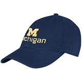 adidas Michigan Wolverines Navy Blue School Logo Adjustable Slouch Hat