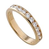 14K Yellow Gold 1/3 ct. Machine Set Diamond Wedding Band (F-G Color, VS1 Clarity)