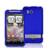 Blue Rubberized Snap-On Hard Skin Case Cover for HTC Verizon Thunderbolt /  ....