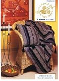 PATONS 2133 knitting pattern CERAMIC BLUES THROW AND CUSHION COVER