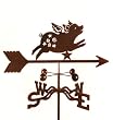 Flying Pig Whimsical Garden Stake Weathervane - Made in the USA