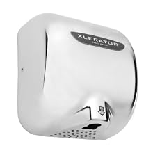 XLERATOR XL-C Automatic Surface-Mounted Hand Dryer with Chrome Cover, 12-11/16" Height x 11-3/4" Width x 6-11/16" Depth