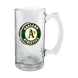 Oakland Athletics Beer Mug: 13 oz Glass Tankard