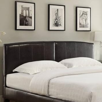 Modus Furniture International Ledge Full Upholstered Arch Headboard, Chocolate