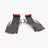 RST Outdoor Cantina Arc Lounger Set with Bolster Pillow Set Patio Furniture - 2-Pack