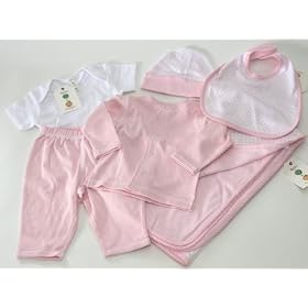 American Apparel 6 Piece Layette Stork Set - Available in Four Different Colors