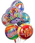 Floral Half Dozen Mylar Balloon Bouquet, Birthday Floral Half Dozen Mylar Balloon Bouquet, Birthday