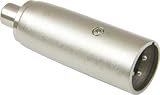 American Recorder (ART) XLR Male to RCA Female Adapter, Nickel