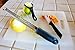 Zester Grater - Sharp Stainless Steel Blade, Black Sure-Grip Handle & Snap on Safety Cover - PLUS 2 Bonus Items - Vegetable Peeler & Paring Knife - By Horizon Home Products