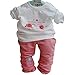 3Pcs Baby Kids Girls Tops +T shirt + Pants Set Girls Peony Autumn Suit Outfits